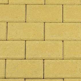 Halve betonklinker 10,5x10,5x8cm geel