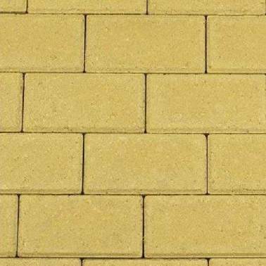 Halve betonklinker 10,5x10,5x8cm geel