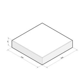 Betontegels 30x30x4,5cm wit