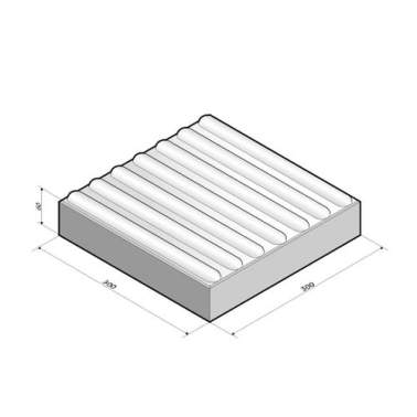 Betontegels 30x30x6cm wit gids/geleidelijn