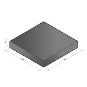 Verkeerstegel 50x50x8cm antraciet