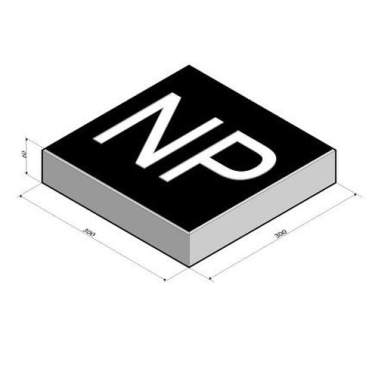 Verkeerstegel 30x30x6cm met opdruk NP