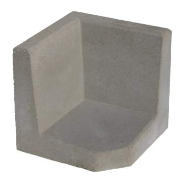 L-element hoek grijs 40x40x40cm