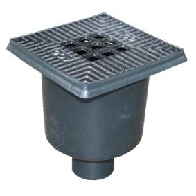 ACO vloerput met gietijzeren rand + rooster