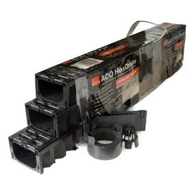 ACO Hexaline goot garagepack zwart rooster