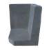L-element hoek antraciet 50x40x40cm