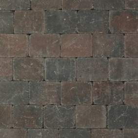 Metro trommelsteen 15x20x6 cm Bruin/Zwart genuanceerd