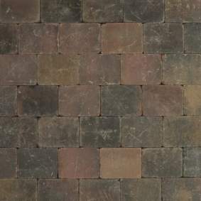 Metro trommelsteen 15x20x6 cm Brons genuanceerd