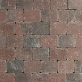 Metro trommelsteen 15x20x6 cm Rood genuanceerd