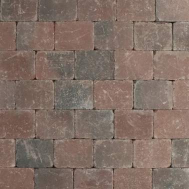 Metro trommelsteen 15x20x6 cm Rood genuanceerd