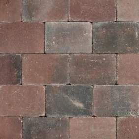 Metro trommelsteen 20x30x6 cm Rood genuanceerd