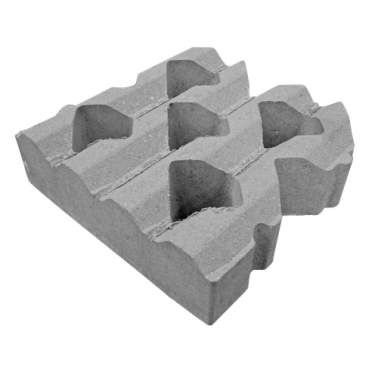 Grasbetontegel type C 40x40x12(40 cm. zijde vlak) BK25 vierkante gaten
