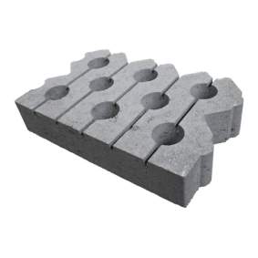 Grasbetontegel type J 40x60x12(60 cm. zijde vlak + bovenzijde vlak) K85912 klasse B BK15 GRN+