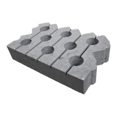 Grasbetontegel type J 40x60x12(60 cm. zijde vlak + bovenzijde vlak) K85912 klasse B BK15 GRN+