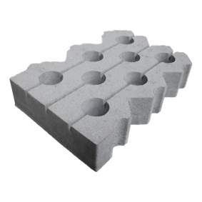 Grasbetontegel type K 40x60x12(40 cm. zijde vlak + bovenzijde vlak) K85912 klasse B BK15 GRN+