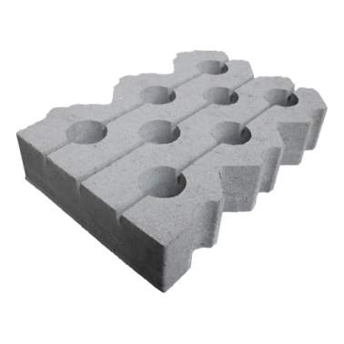 Grasbetontegel type K 40x60x12(40 cm. zijde vlak + bovenzijde vlak) K85912 klasse B BK15 GRN+