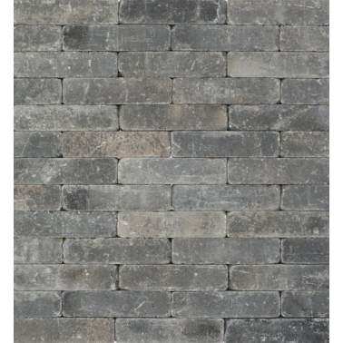 Metro trommelsteen 20x5x7 cm Grijs/Zwart genuanceerd