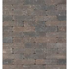 Metro trommelsteen 20x5x7 cm Bruin/Zwart genuanceerd