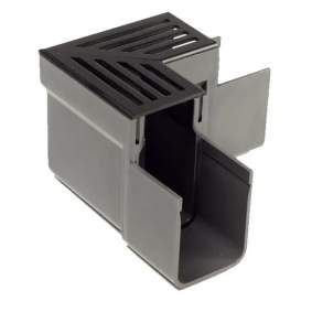 ACO Slim-line goot zwart hoekelement