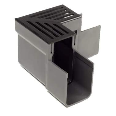 ACO Slim-line goot zwart hoekelement