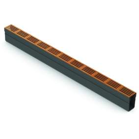 ACO Slim-line goot cortenstaal rooster 100cm