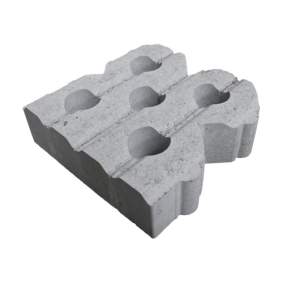 Grasbetontegel type L 40x40x12(40 cm. zijde vlak) K85912  BK25 GRN+