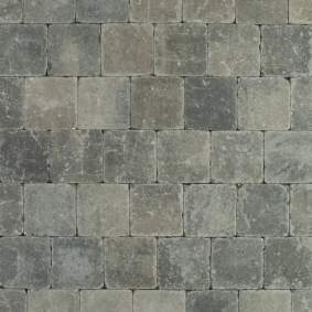 Metro trommelsteen 15x15x6 cm S Grijs/Zwart genuanceerd