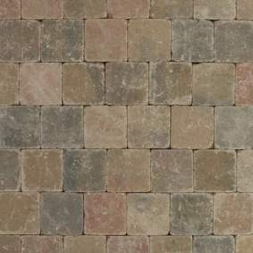 Metro trommelsteen 15x15x6 cm S Brons