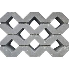 Grasbetontegel type F 40x60x10 (bovenz. vlak) BK5 vierkante gaten