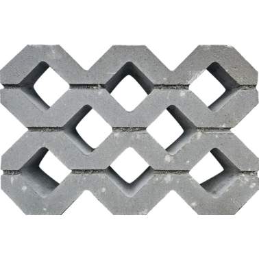 Grasbetontegel type F 40x60x10 (bovenz. vlak) BK5 vierkante gaten