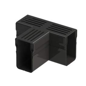 Star Drain lijngoot zwart t-stuk 6,5x10cm