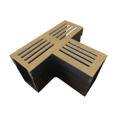 Star Drain lijngoot roestbruin t-stuk 6,5x10cm