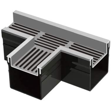 Top Stone lijngoot grijs t-stuk 10x10cm