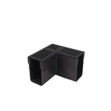 Star Drain lijngoot premium zwart hoekstuk 6,5x10cm