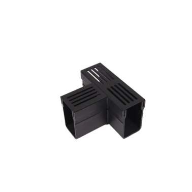 Star Drain lijngoot premium zwart t-stuk 6,5x10cm