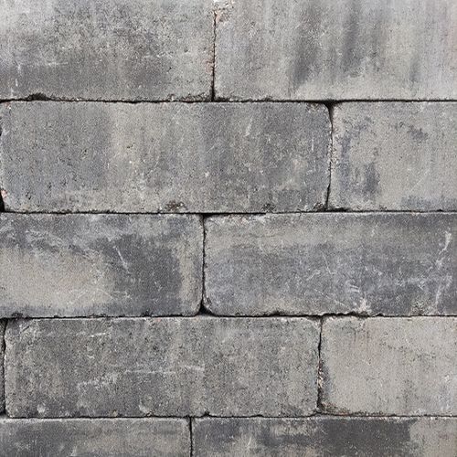 Linea palissade 15x15x60cm getrommeld grijs zwart -