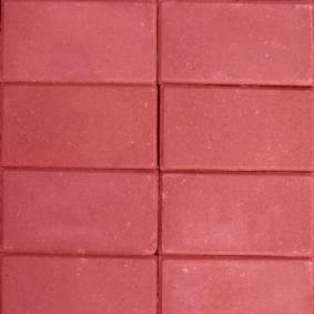 Halve betontegels 15x30x4,5cm rood