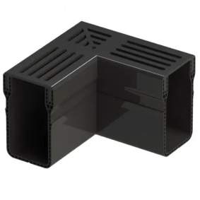 Aquadrain 6,5cm corner black grating